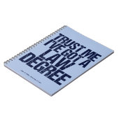 Funny Law School Afstuderen Gepersonaliseerde advo Notitieboek (Linkerzijde)
