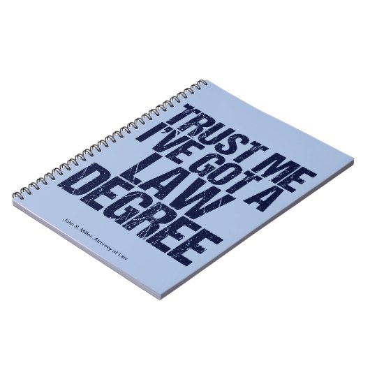 Funny Law School Afstuderen Gepersonaliseerde advo Notitieboek (Linkerzijde)