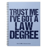 Funny Law School Afstuderen Gepersonaliseerde advo Notitieboek (Voorkant)