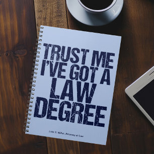 Funny Law School Afstuderen Gepersonaliseerde advo Notitieboek