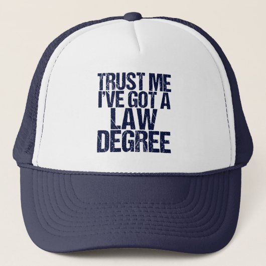 Funny Law School Afstuderen Gepersonaliseerde advo Trucker Pet (Voorkant)