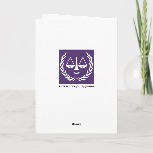 Funny Law School Afstuderen Kaart (Achterkant)