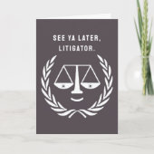 Funny Law School Afstuderen Kaart (Voorkant)