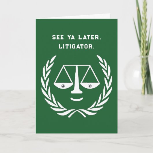Funny Law School Afstuderen Kaart (Voorkant)