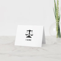 Funny Law School Afstuderen Kaart-J. Klaar.