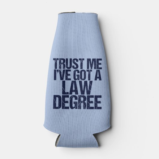 Funny Law School Afstuderen Vertrouw me dat ik een Flesjeskoeler (Voorkant)