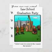 Funny Law School Graduparty nodigt uit Kaart (Voorkant / Achterkant)