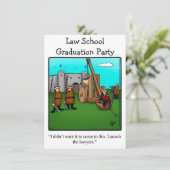 Funny Law School Graduparty nodigt uit Kaart (Staand voorkant)