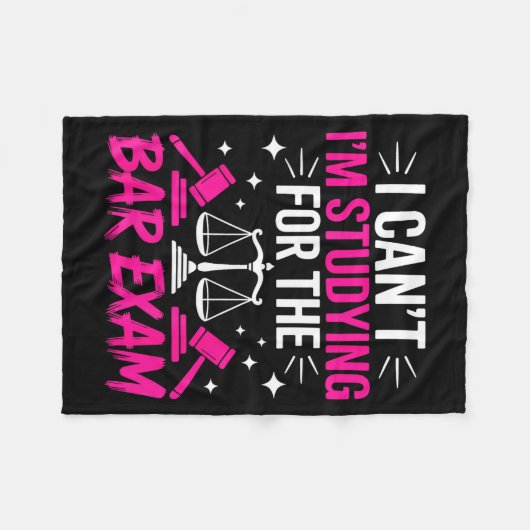 Funny Law School Student Gift - Can't Studying For Fleece Deken (Voorkant (Horizontaal))