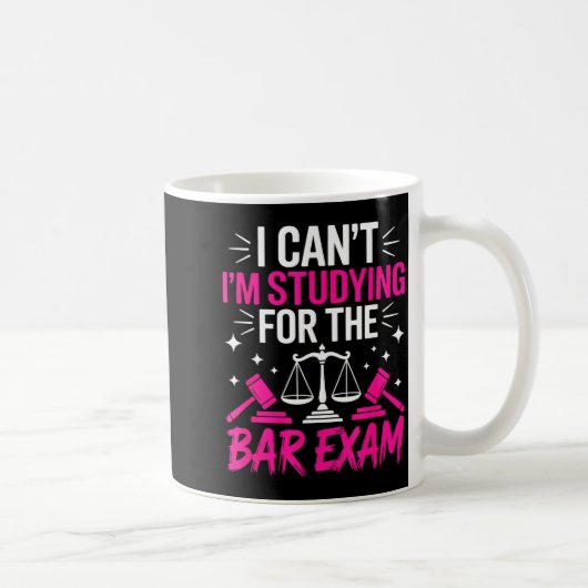 Funny Law School Student Gift - Can't Studying For Koffiemok (Rechts)