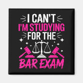 Funny Law School Student Gift - Can't Studying For Magneet (Voorkant)