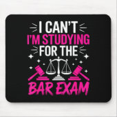 Funny Law School Student Gift - Can't Studying For Muismat (Voorkant)