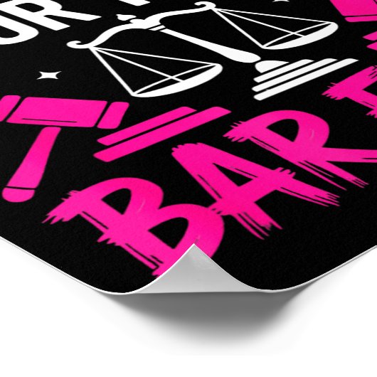 Funny Law School Student Gift - Can't Studying For Poster (Hoek)