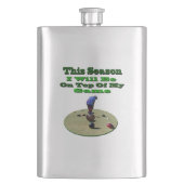 Funny Lawn Bowler Dit seizoen, Hip Flask Flacon (Voorkant)