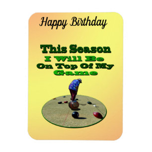 Funny Lawn Bowler, Flexible Magnet Magneet
