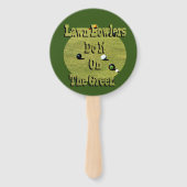 Funny Lawn Bowlers doet het, Hand Fans Handwaaier (Achterkant)