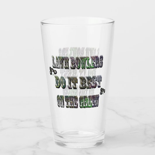 Funny Lawn Bowlers doet het het beste op groen, Glas (Achterkant)