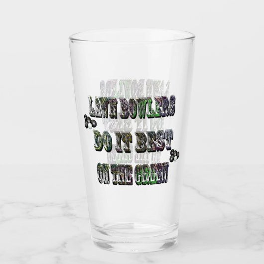 Funny Lawn Bowlers doet het het beste op groen, Glas (Voorkant)