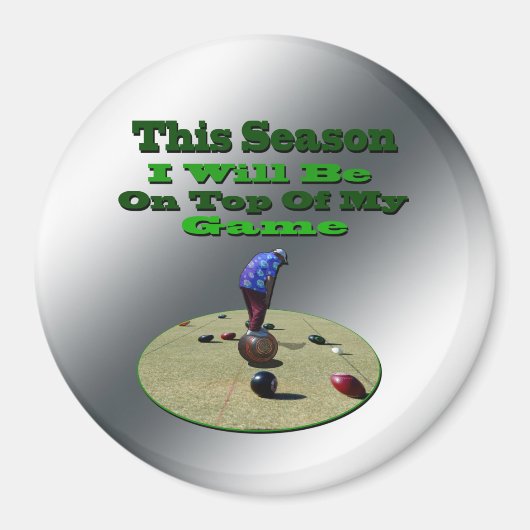 Funny Lawn Bowls, Big Fridge Magnet (Voorkant)