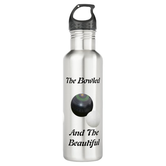 Funny Lawn Bowls Bowed Beauful Design Waterfles (Voorkant)