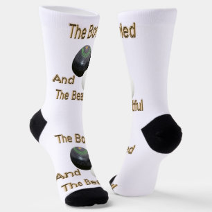 Funny Lawn Bowls Bowled Beauful, Crew Sokken