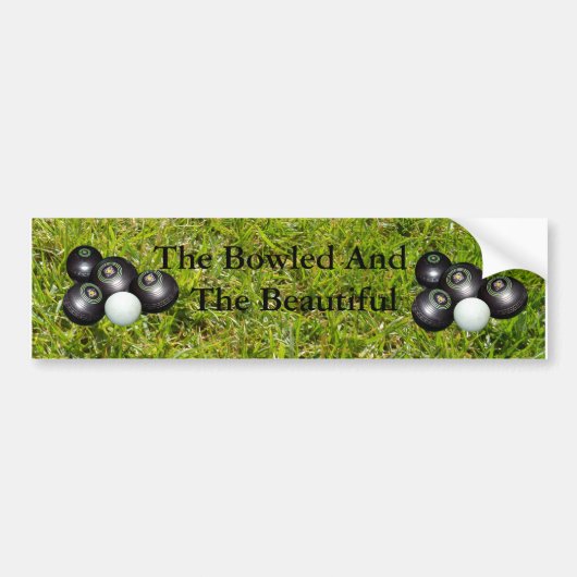Funny Lawn Bowls Bowled Beauful Design Bumpersticker (Voorkant)