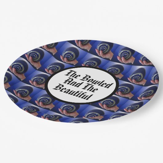 Funny Lawn Bowls Bowled Beauful Design Papieren Bordje (Gekanteld)