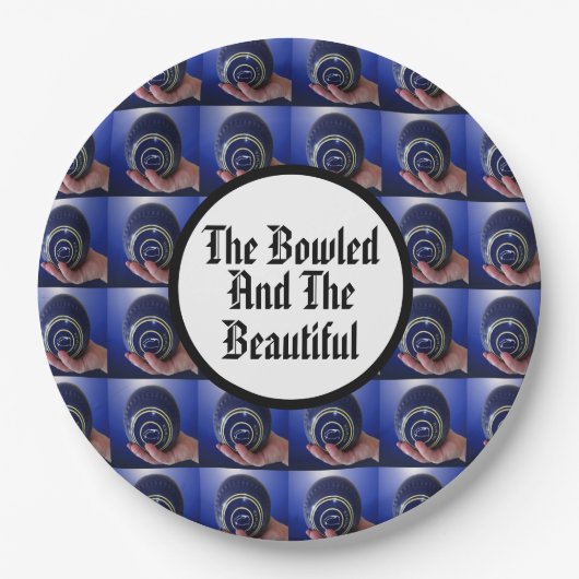 Funny Lawn Bowls Bowled Beauful Design Papieren Bordje (Voorkant)