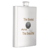 Funny Lawn Bowls Bowled Beauful, Hip Flask Flacon (Rechts)