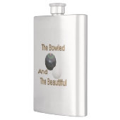 Funny Lawn Bowls Bowled Beauful, Hip Flask Flacon (Links)