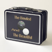 Funny Lawn Bowls Bowled Beauful, Metal Lunchbox (Achterkant)