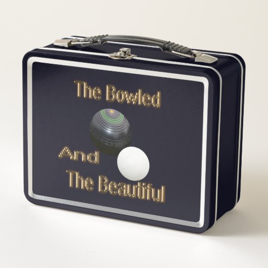 Funny Lawn Bowls Bowled Beauful, Metal Lunchbox (Voorkant)