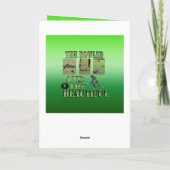 Funny Lawn Bowls Bowled Birthday Wishes, Kaart (Achterkant)