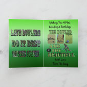 Funny Lawn Bowls Bowled Birthday Wishes, Kaart (Binnen)