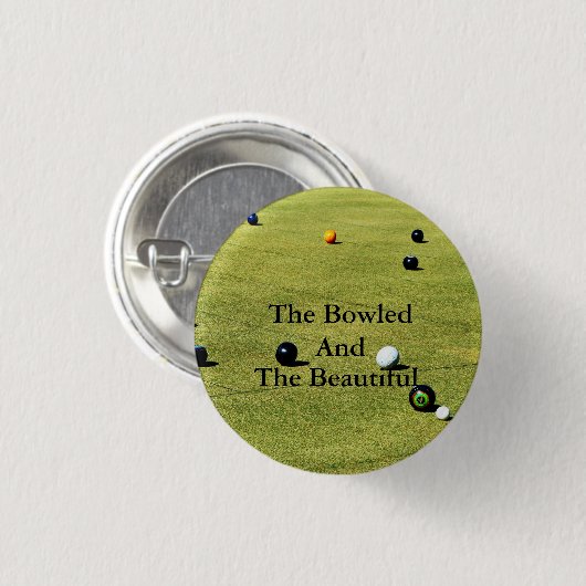 Funny Lawn Bowls Bowled Game Design Ronde Button 3,2 Cm (Voorkant /achterkant)