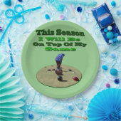 Funny Lawn Bowls Dit seizoen, Birthday Paper Bord (Feest)