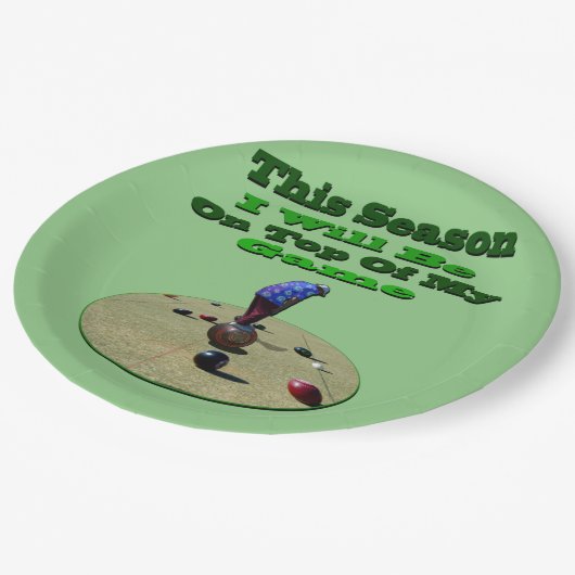Funny Lawn Bowls Dit seizoen, Birthday Paper Bord (Gekanteld)