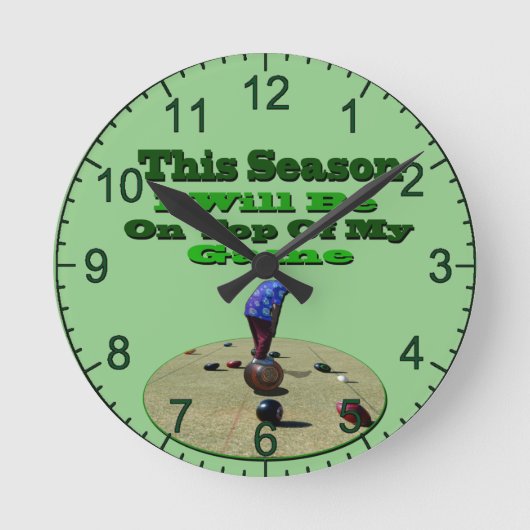 Funny Lawn Bowls Dit seizoen, wandklok (Voorkant)