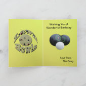 Funny Lawn Bowls Greeting, Birthday Kaart (Binnen)