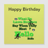 Funny Lawn Bowls Greeting, Magnetische Kaart (Voorkant)