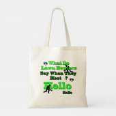 Funny Lawn Bowls Greeting, Totebag Tote Bag (Achterkant)