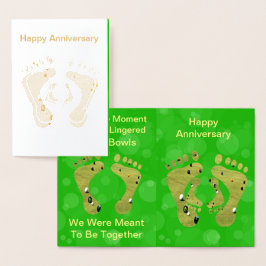 Funny Lawn Bowls Jubileum Folie Kaart, Kaart