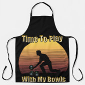 Funny Lawn Bowls Play Time, Full Print Apron Schort (Voorkant)