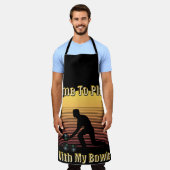 Funny Lawn Bowls Play Time, Full Print Apron Schort (Gedragen)