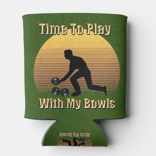 Funny  Lawn Bowls Play Time, Koelbox Blikjeskoeler (Achterkant)