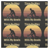 Funny Lawn Bowls Playtime Design, Fabric Stof (Swatch)