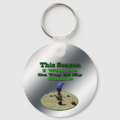 Funny Lawn Bowls Seasons, Button Keyring Sleutelhanger (Voorkant)