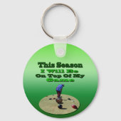 Funny Lawn Bowls Seasons, Button Keyring Sleutelhanger (Achterkant)