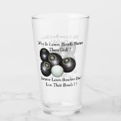 Funny Lawn Bowls Versus Golf Design Glas (Achterkant)