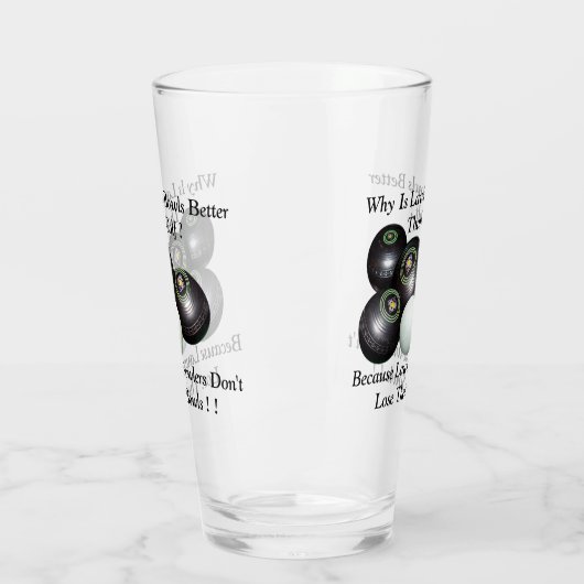 Funny Lawn Bowls Versus Golf Design Glas (Links)